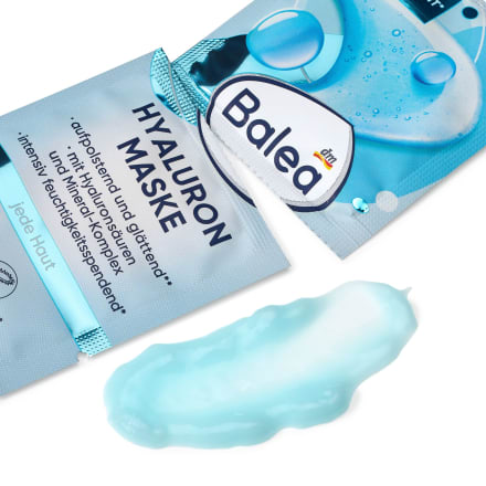 Balea -ს სახის ნიღაბი ჰიალურონის მჟავით Gesichtsmaske Hyaluron 2x8 მლ