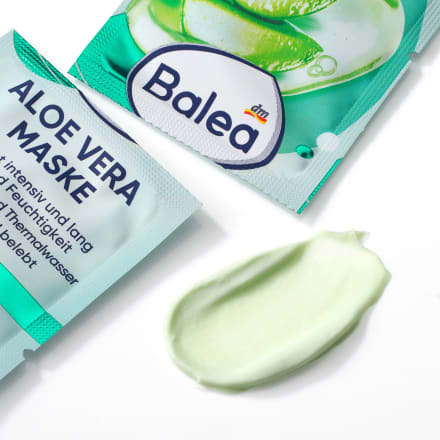 Balea -ს სახის ნიღაბი ალოე ვერას შემადგენლობით - Aloe Vera 2 x 8 მლ