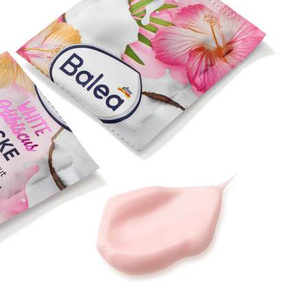 Balea -ს სახის ნიღაბი თეთრი ჰიბისკუსით Gesichtsmaske White Hibiskus 2x8 მლ