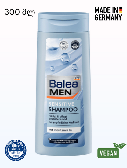 Balea Men-ის შამპუნი Shampoo Sensitive მამაკაცებისთვის 300 მლ