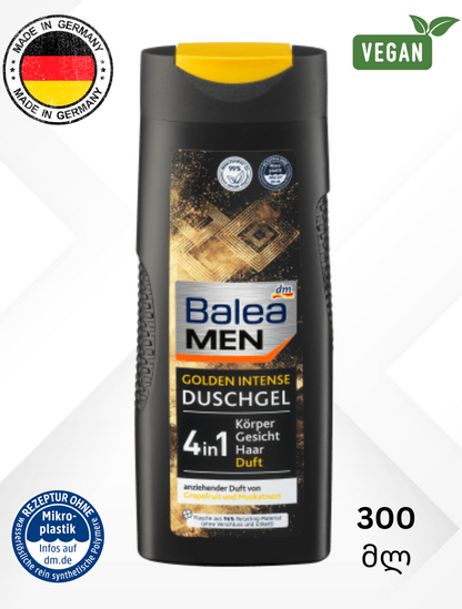 Balea Men-ის შხაპის გელი Golden Intense მამაკაცებისთვის 300 მლ