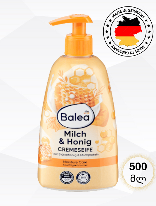 Balea -ს თხევადი კრემ-საპონი Milch & Honig, 500 მლ.