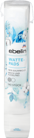 Ebelin -ის კოსმეტიკური ბამბის დისკები 140 ცალი Made in Germany