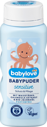 babylove საბავშვო პურდი Babypuder sensitive - 100 გ