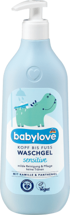 Babylove -ის დასაბანი სენსიტიური გელი ჩვილებისთვის - თმებიდან ფეხებამდე