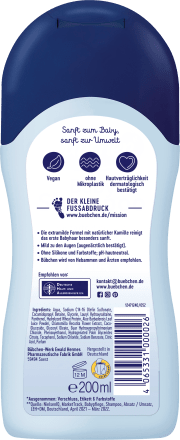Bübchen -ის საბავშვო შამპუნი Baby Shampoo sensitiv, 200 მლ