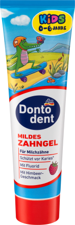 Dontodent-ის კბილის პასტა 0-დან 6 წლამდე ასაკის ბავშვებისთვის 100 მლ