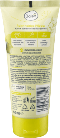 Balea -ს ხელის კრემი ზეითუნის ზეთით.  Handcreme Olive. 100 მლ
