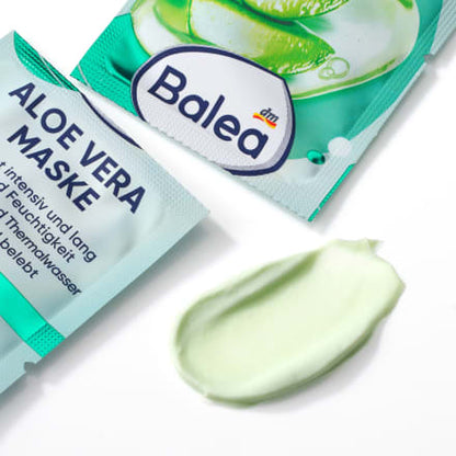 Balea -ს სახის ნიღაბი ალოე ვერას შემადგენლობით - Aloe Vera 2 x 8 მლ