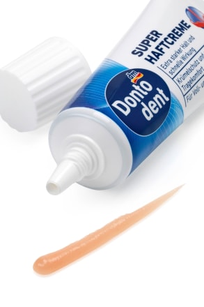 Dentodent -ის წებოვანი კრემი პროტეზისთვის - Haftcreme Super extra starker Halt ექსტრა ძლიერი 40 გ.